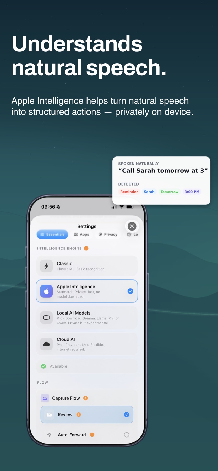 Afterthought uses Apple Intelligence to turn natural speech into structured actions