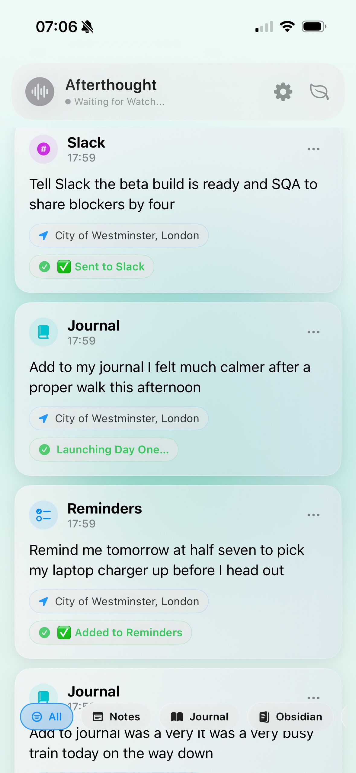 Afterthought main feed in light theme