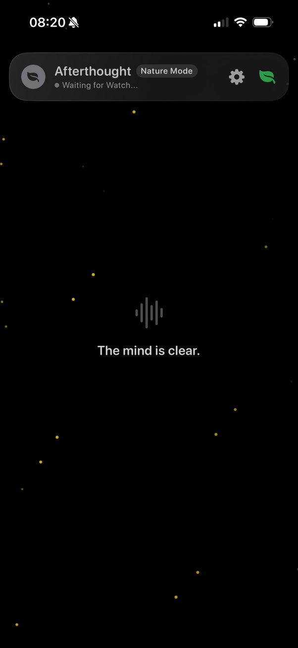 Afterthought clear nature mode scene